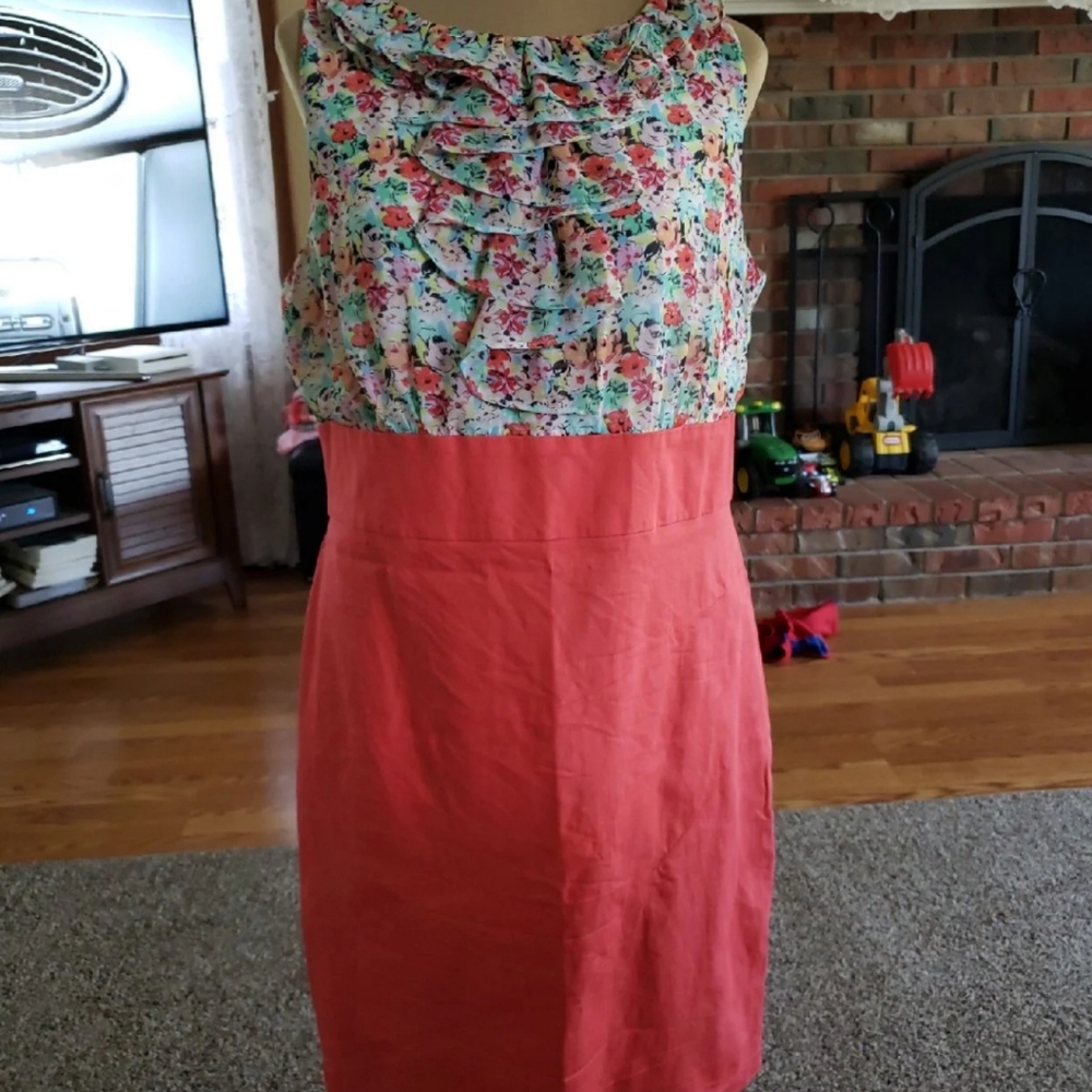 Alyx coral bottom, floral top dress